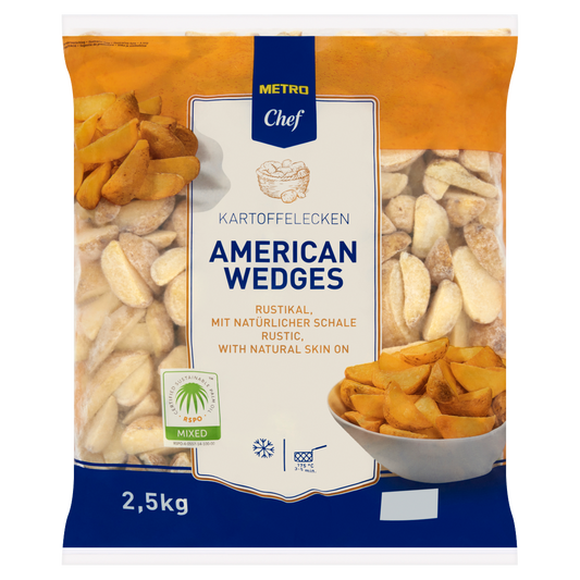 METRO Chef Elősütött, Gyorsfagyasztott Burgonyagerezdek 2,5 kg
