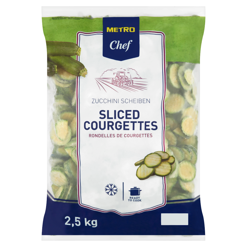 METRO Chef Gyorsfagyasztott, Hullámosra Vágott Cukkini Szeletek 2,5 kg