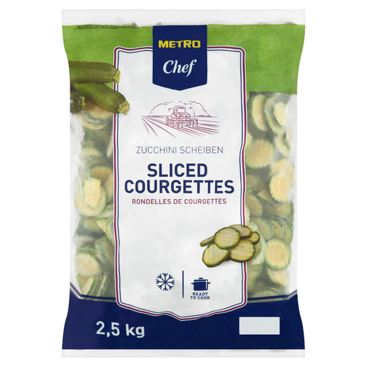 METRO Chef Gyorsfagyasztott, Hullámosra Vágott Cukkini Szeletek 2,5 kg