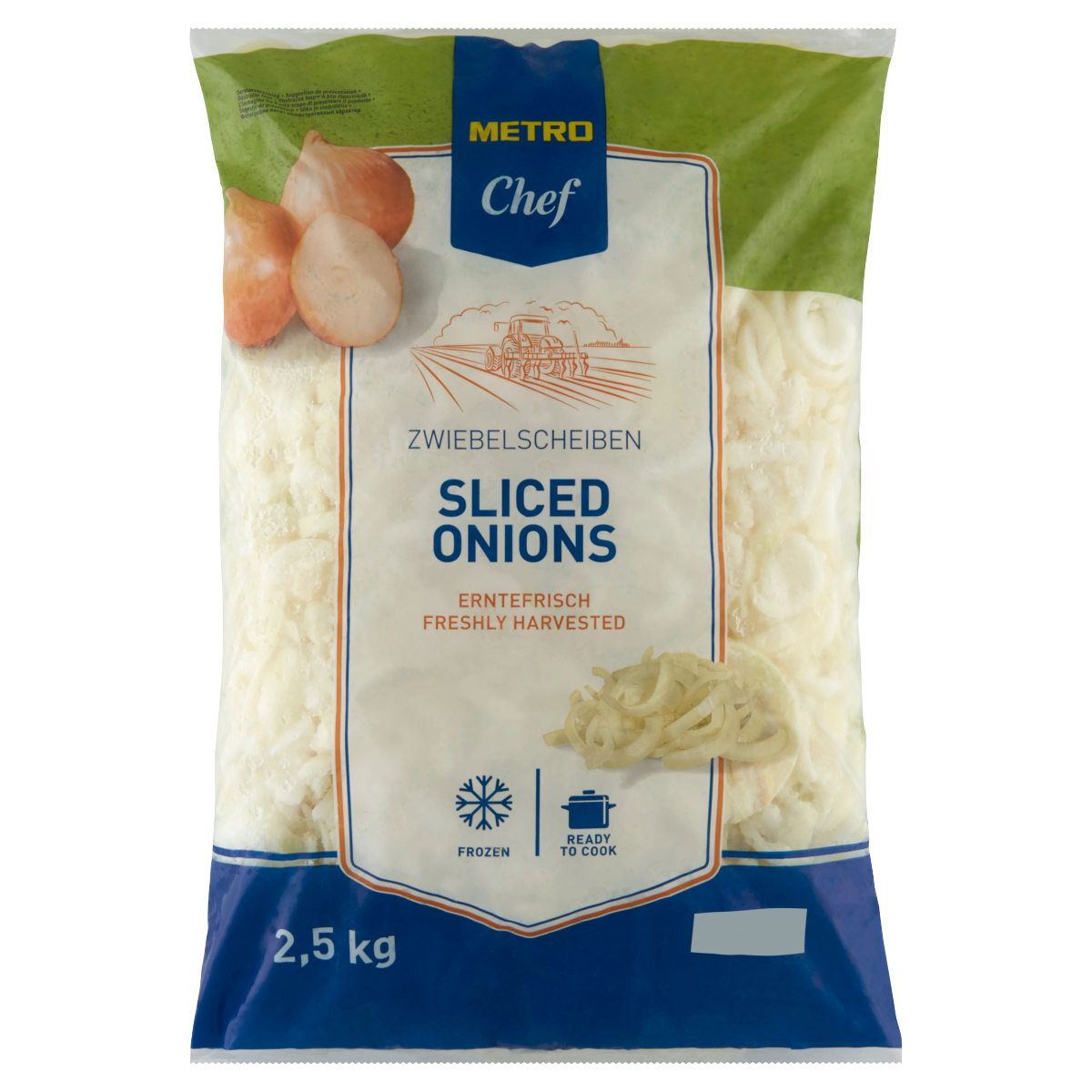 METRO Chef Gyorsfagyasztott Vöröshagyma Szeletek 2,5 kg