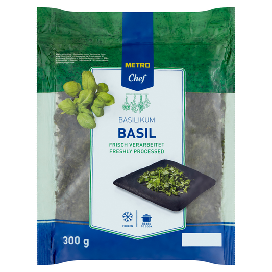 METRO Chef Gyorsfagyasztott, Apróra Vágott Bazsalikom 300 g