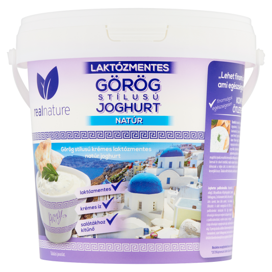 Real Nature Proxy Görög Stílusú Krémes Laktózmentes Natúr Joghurt 1 kg