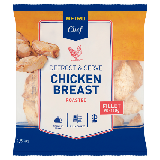 METRO Chef Gyorsfagyasztott Sózott, Sült Csirkemellfilé 2,5 kg