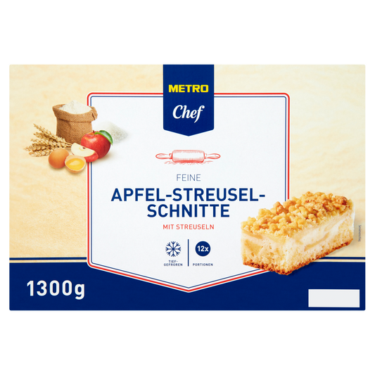 METRO Chef Gyorsfagyasztott Sütemény Almával és Morzsa Réteggel 1,3 kg