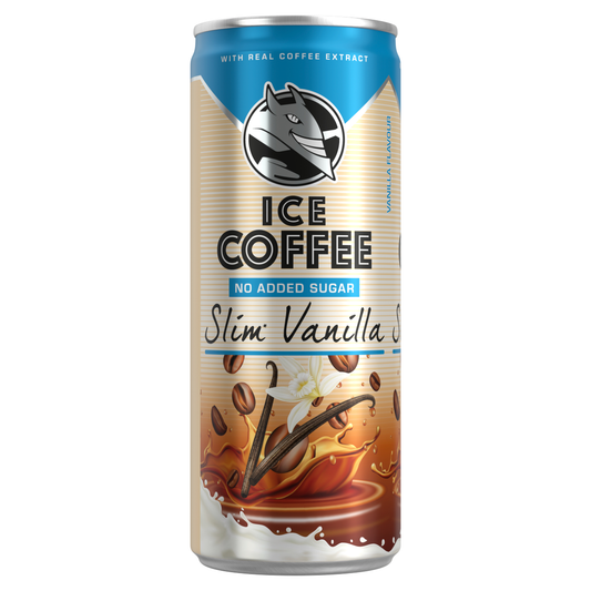 HELL Ice Coffee Slim Vanilla UHT Bourbon vanília ízű ital tejjel, kávékivonattal és édesítőszerekkel 250 ml