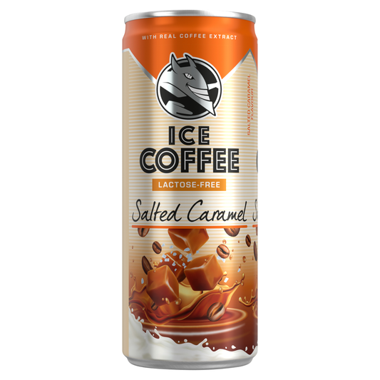 HELL Ice Coffee UHT laktózmentes sós karamell ízű ital tejjel és kávékivonattal 250 ml