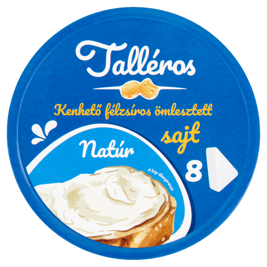 Talléros natúr kenhető félzsíros ömlesztett sajt 8 db 140 g