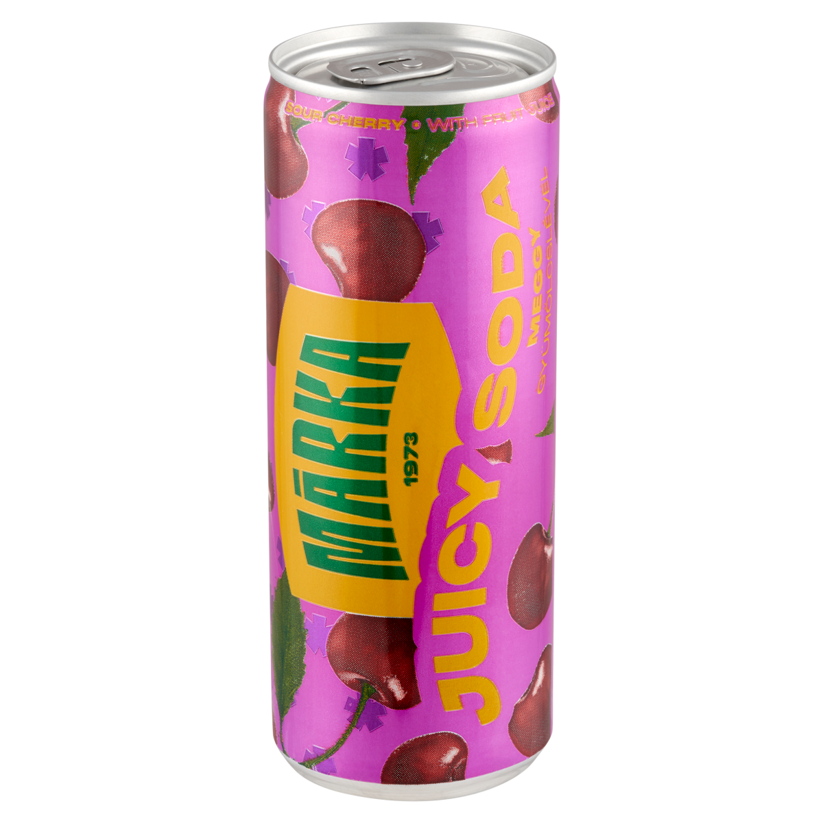 MÁRKA Juicy Soda meggy szénsavas üdítőital cukorral és édesítőszerrel 250 ml