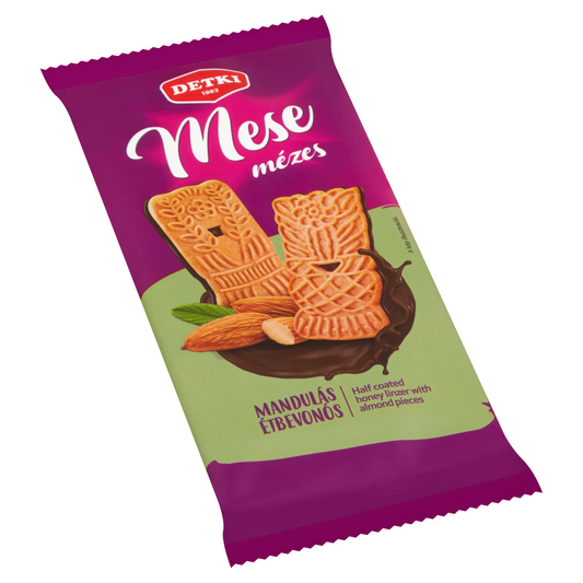 Detki Mese mézes linzer manduladarabokkal kakaós étbevonómasszával félig mártva 180 g