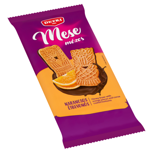 Detki Mese mézes linzer narancsdarabokkal kakaós étbevonómasszával félig mártva 180 g