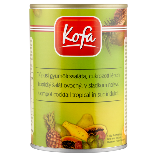 Kofa trópusi gyümölcssaláta, cukrozott lében 410 g