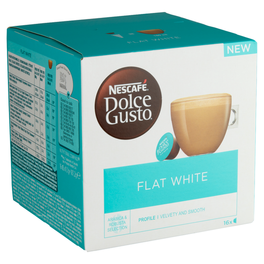 Dolce Gusto NESCAFÉ Flat White tejes kávékapszula cukorral 16 db 187,2 g