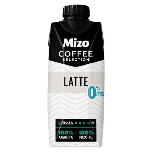 Mizo Coffee Selection Latte UHT zsírszegény kávés tej édesítőszerekkel 250 ml