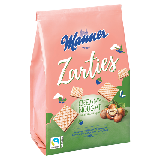 Manner Zarties mogyorós nugátkrémmel töltött ropogós ostyaszeletek 200 g