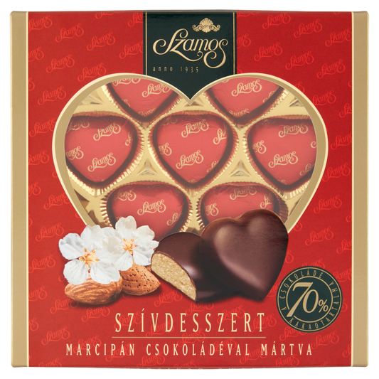Szamos Szívdesszert marcipán csokoládéval mártva 10 db 130 g