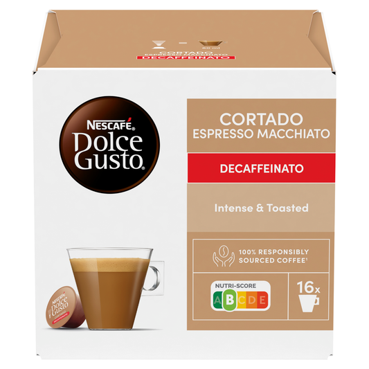 Dolce Gusto NESCAFÉ Cortado Espresso Macchiato koffeinmentes kávékapszula 16 db/16 csésze 99,2 g