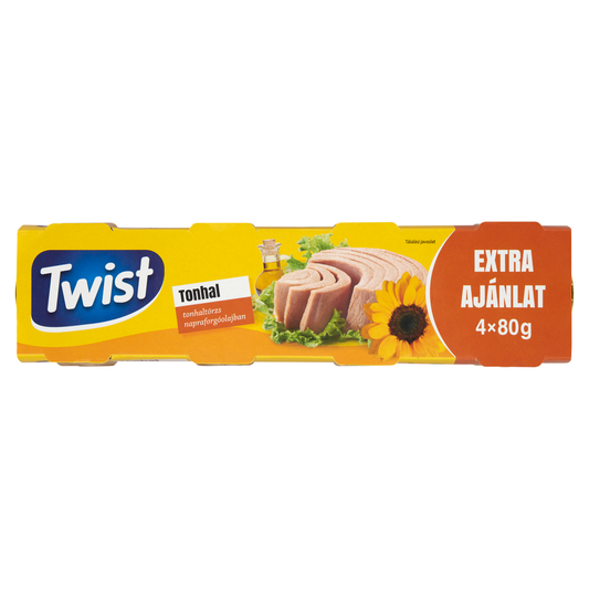 TWIST tonhaltörzs napraforgóolajban 4 x 80 g (320 g)
