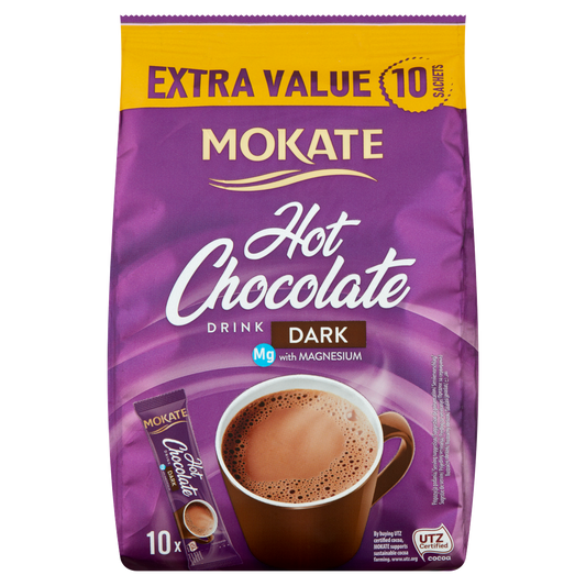 MOKATE instant forró csokoládé italpor magnéziummal 10 x 18 g (180 g)