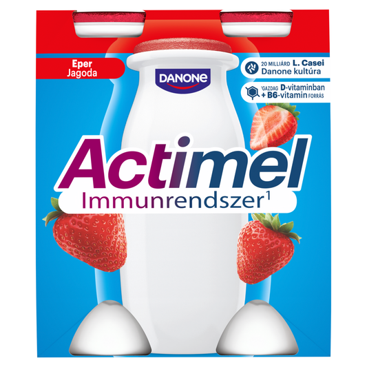 DANONE Actimel eperízű zsírszegény joghurtalapú ital B6- és D-vitaminnal 4 x 100 g (400 g)