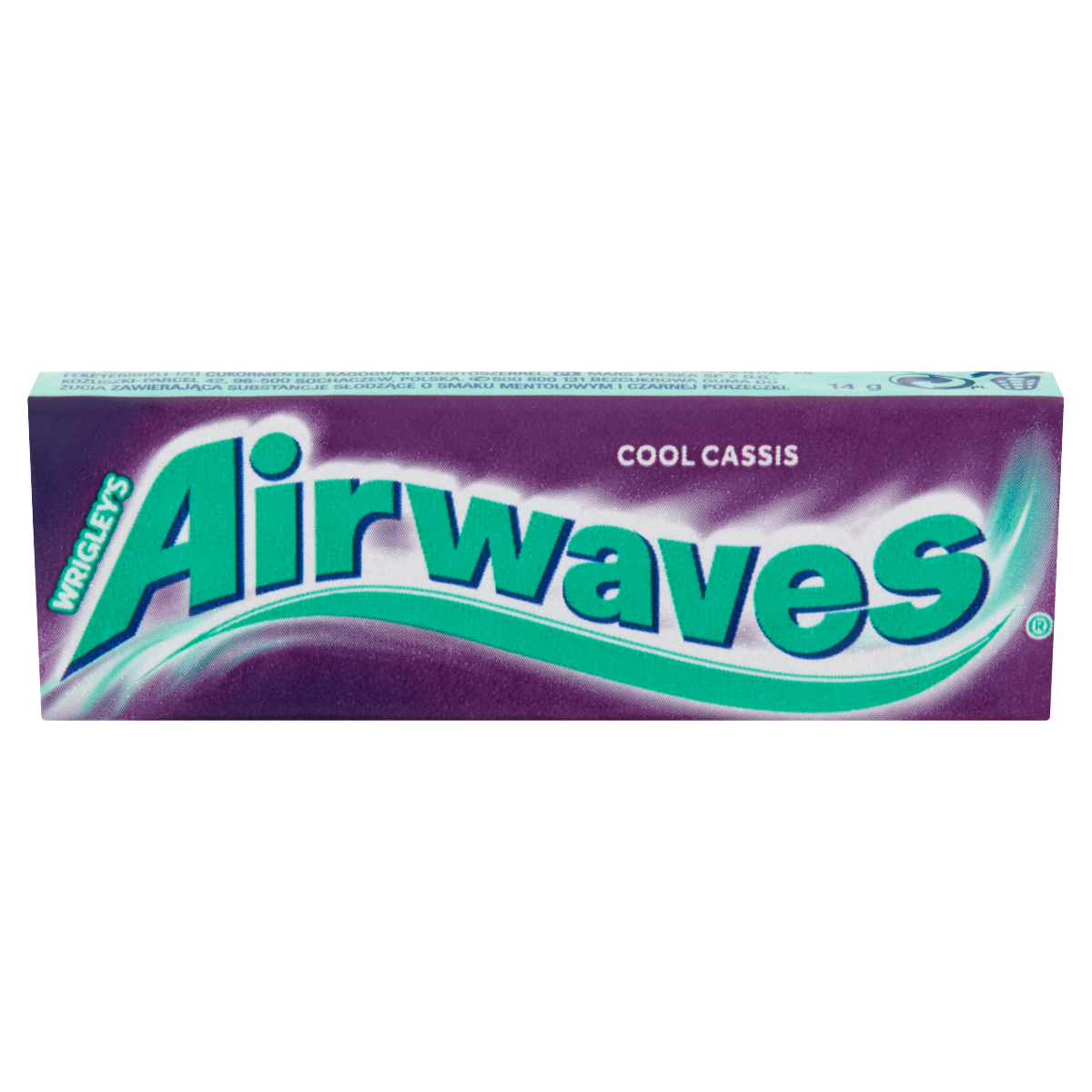 AIRWAVES Cool Cassis mentol- és feketeribizli-ízű cukormentes rágógumi édesítőszerrel 14 g