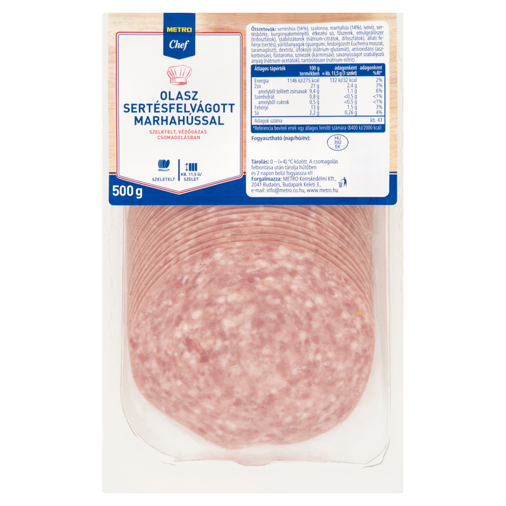 METRO Chef Szeletelt Olasz Sertés Felvágott Marhahússal 500 g