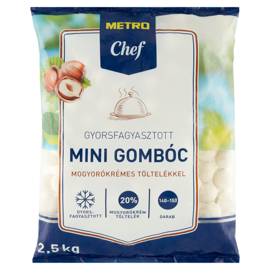 METRO Chef Gyorsfagyasztott Mini Gombóc Mogyorókrémes Töltelékkel 2,5 kg