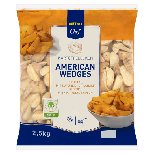 METRO Chef Elősütött, Gyorsfagyasztott Burgonyagerezdek 2,5 kg