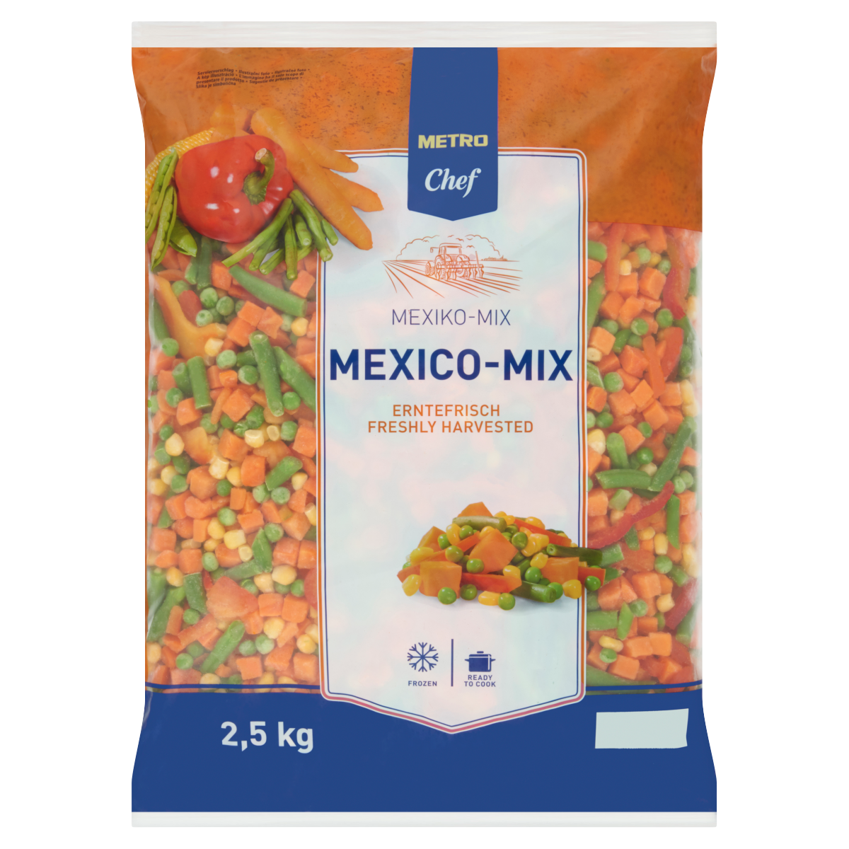 METRO Chef Gyorsfagyasztott Mexikói Zöldségkeverék 2,5 kg