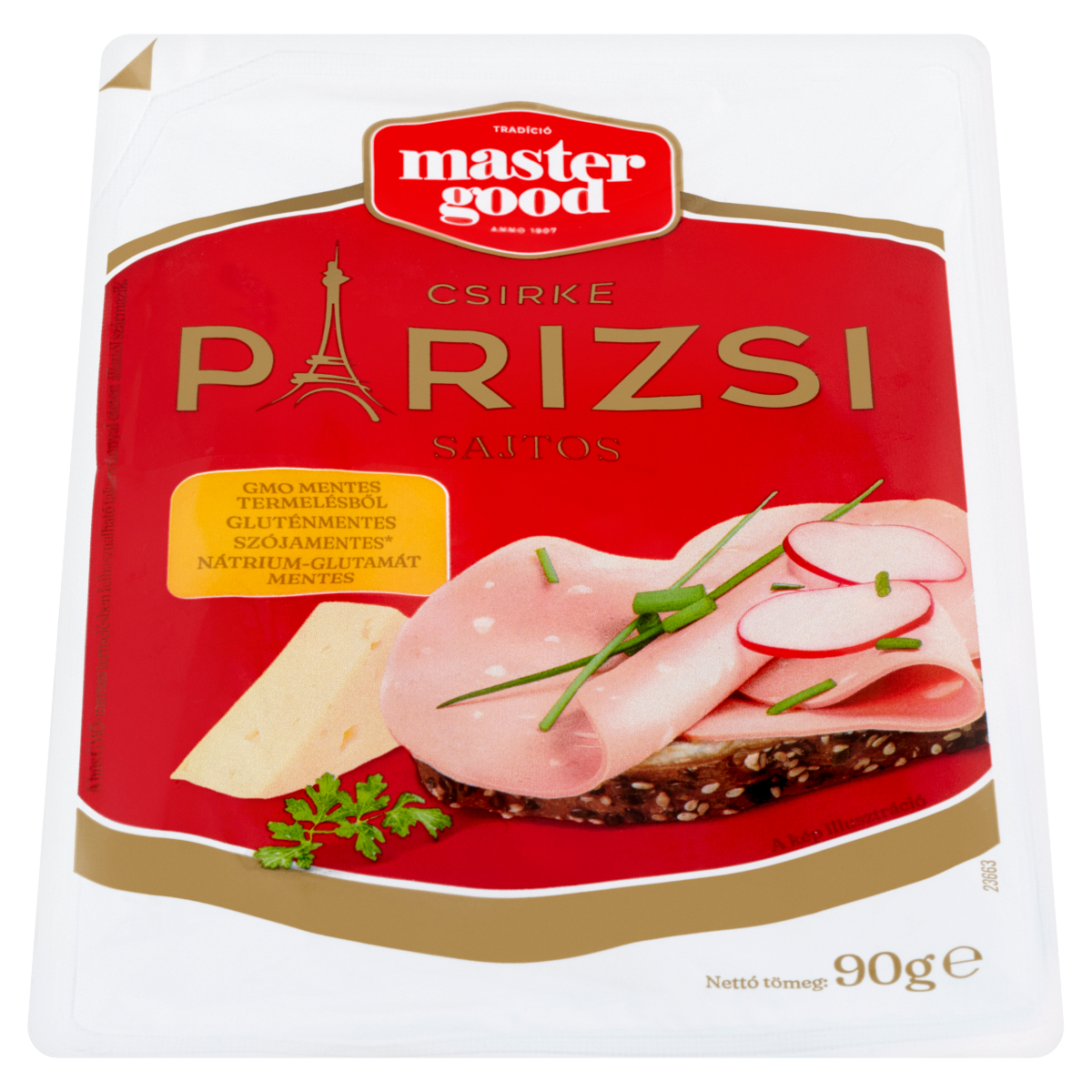 master good sága master good füstlizer szeletelt sajtos párizsi 90 g