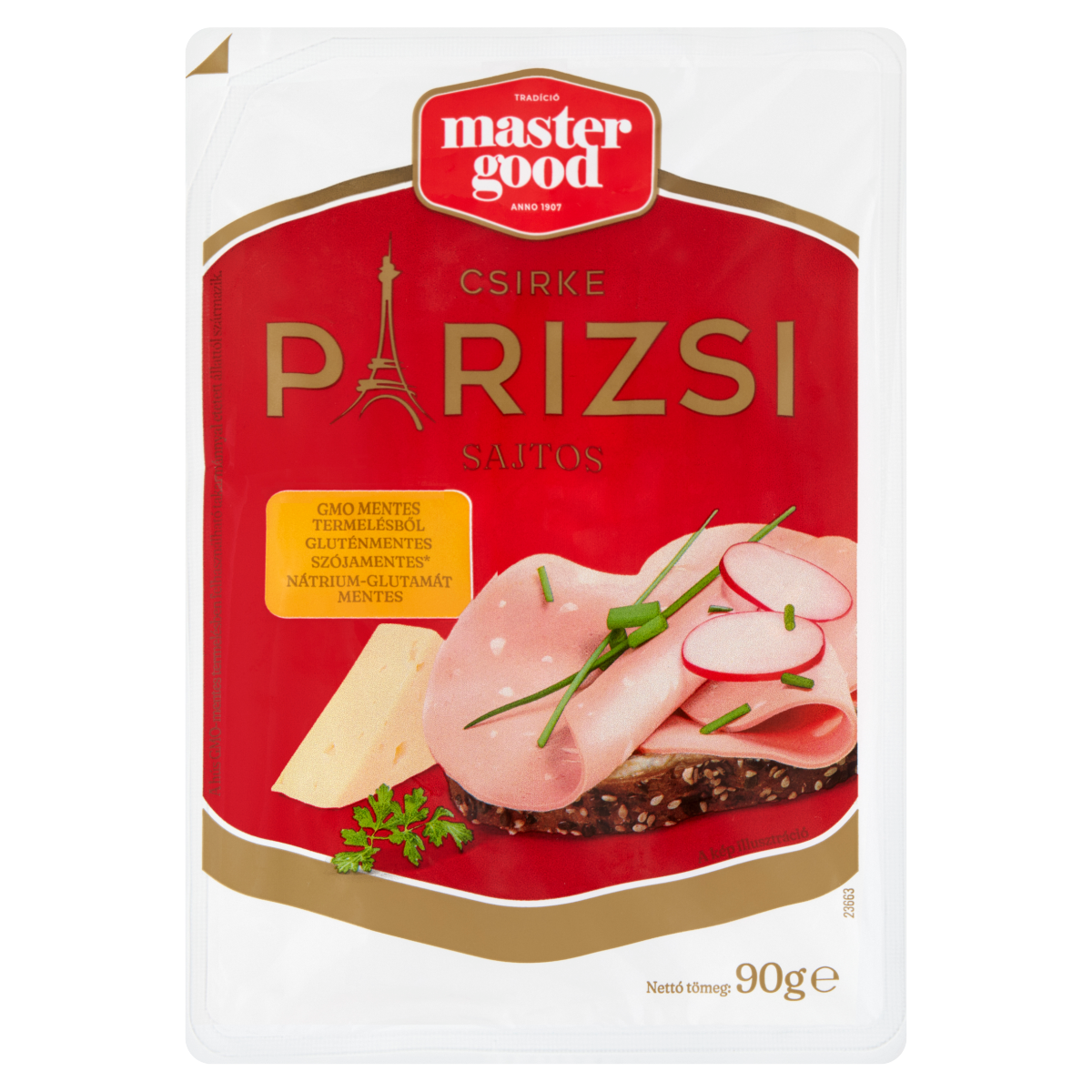 master good sága master good füstlizer szeletelt sajtos párizsi 90 g