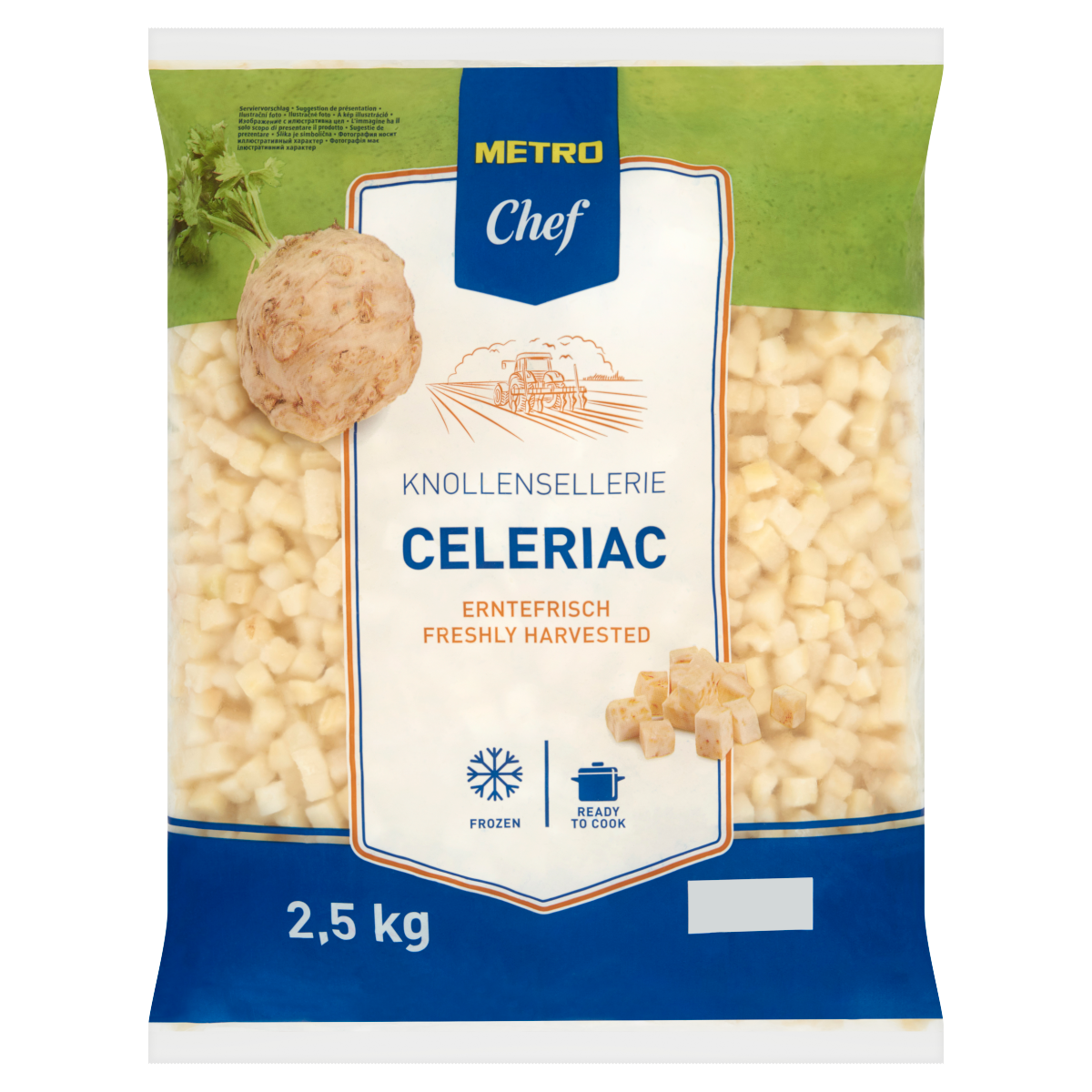 METRO Chef Gyorsfagyasztott Zellerkocka 2,5 kg