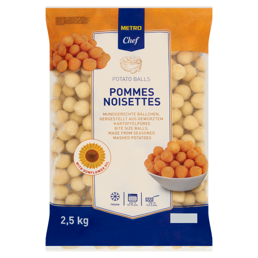 METRO Chef Gyorsfagyasztott, Elősütött Burgonyagolyók 2,5 kg