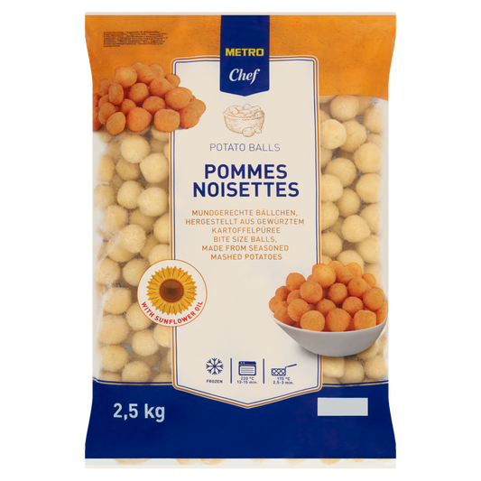 METRO Chef Gyorsfagyasztott, Elősütött Burgonyagolyók 2,5 kg