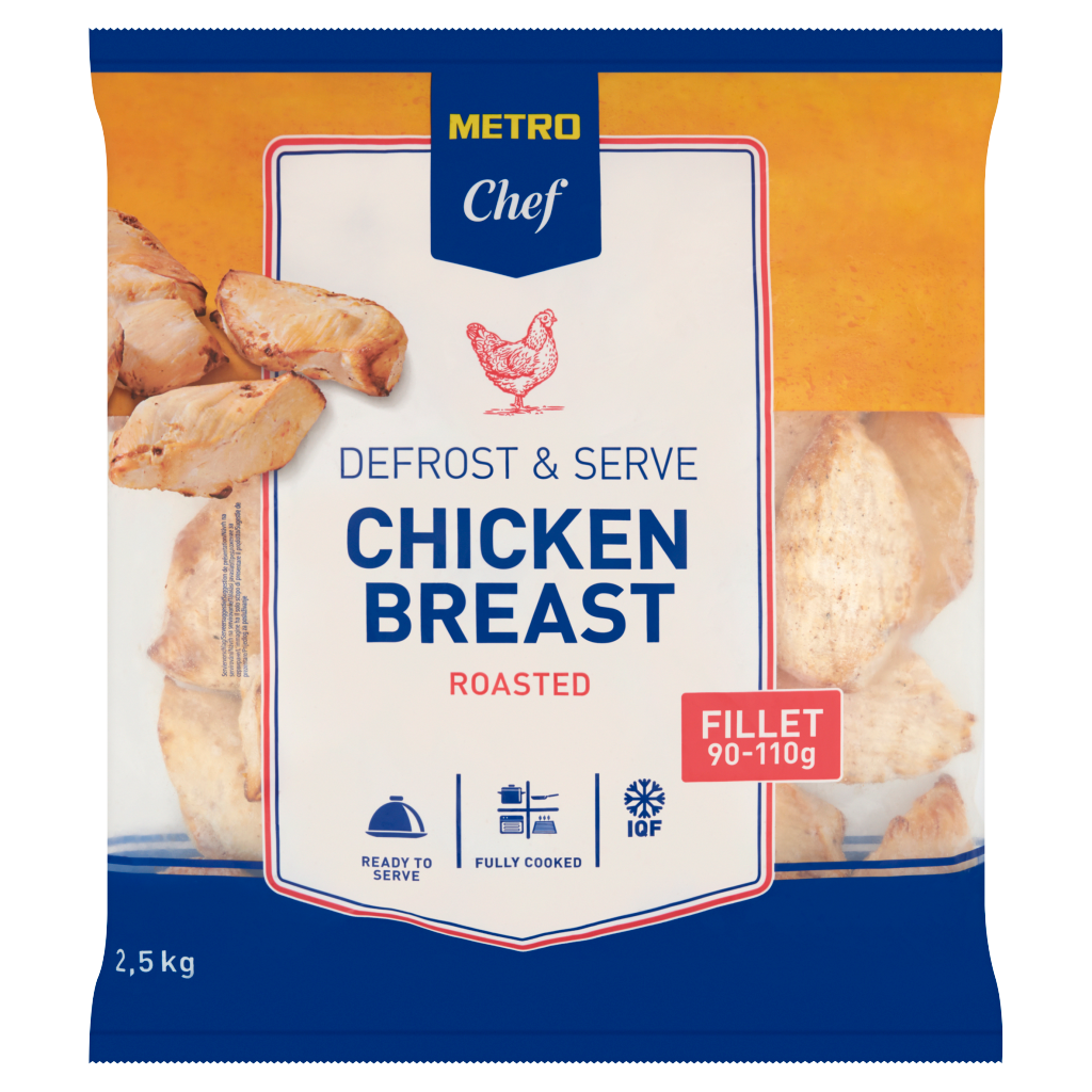 METRO Chef Gyorsfagyasztott Sózott, Sült Csirkemellfilé 2,5 kg