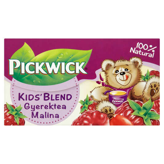 PICKWICK Gyerektea málnaízű rooibos tea málnadarabokkal 20 filter 30 g