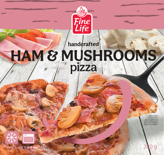 Fine Life Sonkás-Gombás Pizza 320 g