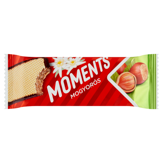 Moments kakaós bevonómasszába mártott, mogyorós krémmel töltött ostyaszelet 45 g