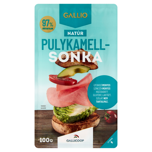 Gallicoop Gallio szeletelt natúr pulykamellsonka 100 g