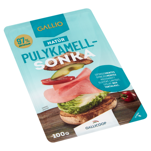 Gallicoop Gallio szeletelt natúr pulykamellsonka 100 g