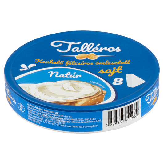 Talléros natúr kenhető félzsíros ömlesztett sajt 8 db 140 g