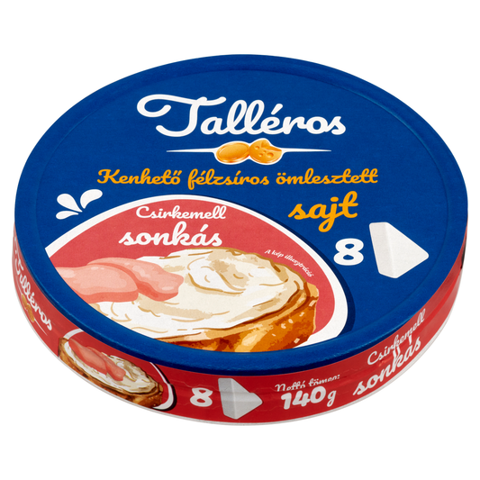 Talléros csirkemell sonkás kenhető, félzsíros, ömlesztett sajt 8 db 140 g