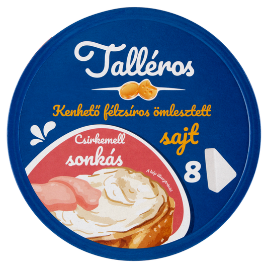 Talléros csirkemell sonkás kenhető, félzsíros, ömlesztett sajt 8 db 140 g