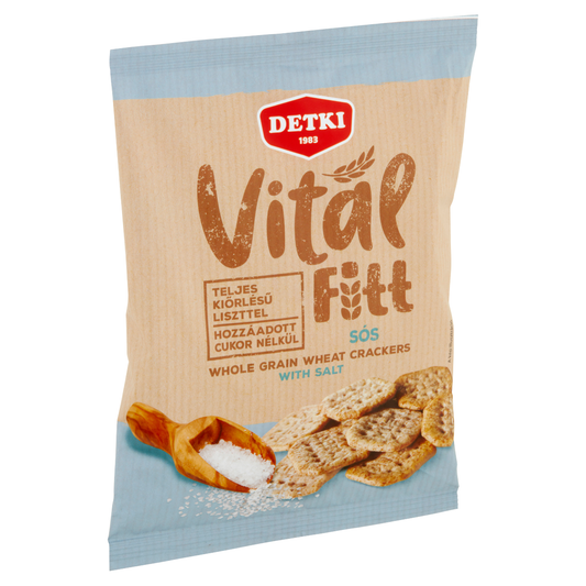 Detki Vital Fitt sós teljes kiőrlésű kréker, cukor hozzáadása nélkül 100 g
