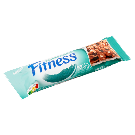 FITNESS Nestlé Fitness Cookies & Cream gabonapehely-szelet vitaminokkal és ásványi anyagokkal 23,5 g