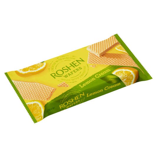 ROSHEN Wafers citrom ízesítésű krémmel töltött ostya 216 g