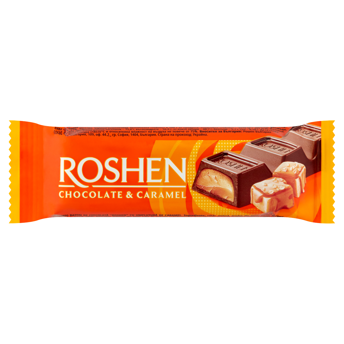 ROSHEN tejcsokoládé szelet karamell töltelékkel 30 g