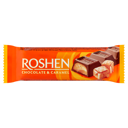ROSHEN tejcsokoládé szelet karamell töltelékkel 30 g