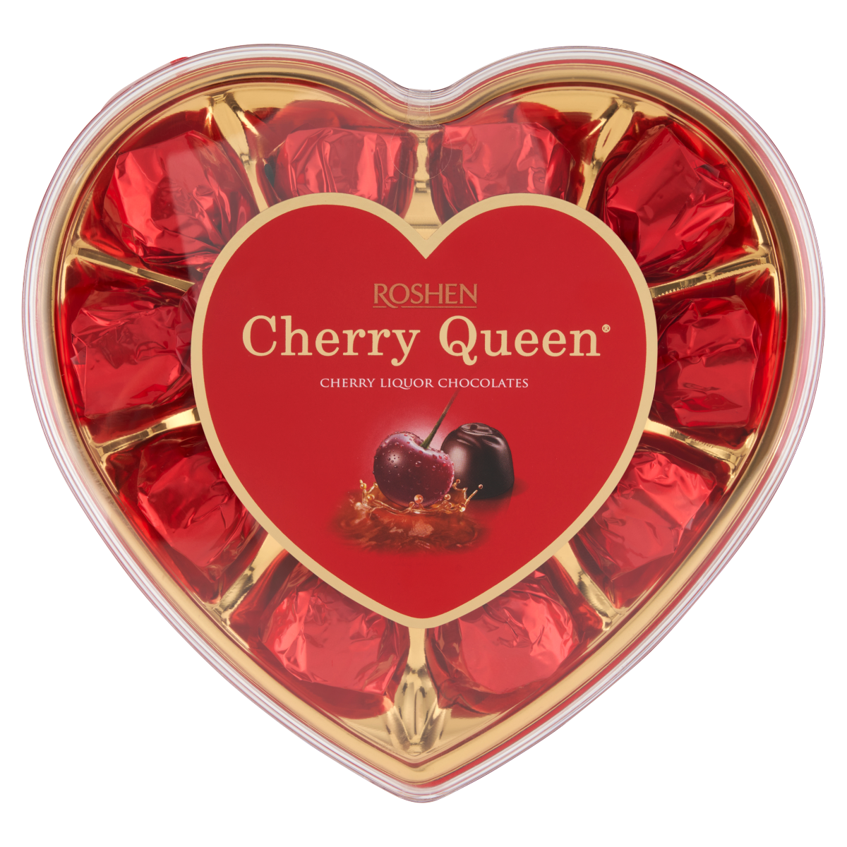 ROSHEN Cherry Queen étcsokoládés alkoholos-meggyes bonbon 122 g