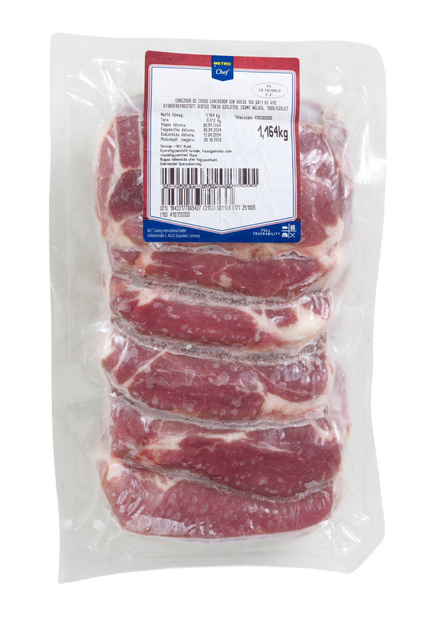 METRO Chef Gyorsfagyasztott Sertéstarja Szelet 190 g / szelet
