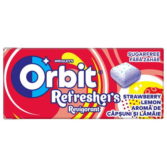 Orbit Refreshers eper- és citromízű cukormentes rágógumi édesítőszerrel 17,9 g